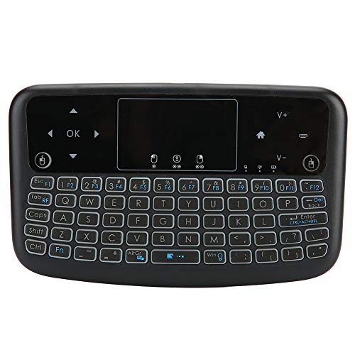 Drahtlose Tastatur, Smart 2.4G Wireless Tastatur mit Hintergrundbeleuchtung Wiederaufladbare Handluftmaus mit Touchpad für PC/Laptop/Smart TV/HTPC/Android/TV Box von CCYLEZ