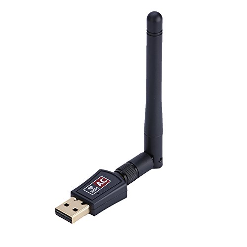 Drahtloser USB-Adapter für PC, Externe Dual-Band-2,4G/5G-Antenne WiFi USB Drahtloser Netzwerkadapter Empfänger Drahtlose Netzwerkkarte von CCYLEZ