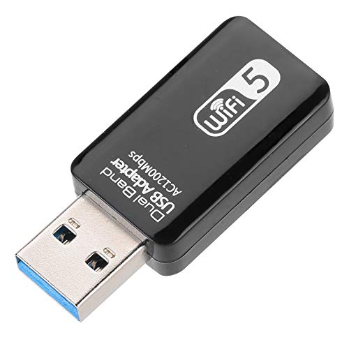 Dualband USB Adapter, USB3.0 Wireless Netzwerkkarte für PC Desktop, USB Adapter Für 32 / 64bit XP/Vista / Win7/Win8/Win8.1/Win10/Linux/OS X 10.9-10.15 von CCYLEZ