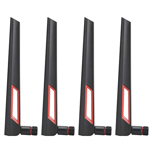 Dualband WLAN Antenne, 4 teilige omnidirektionale SMA WLAN Antenne, 8 dBi Gain WLAN Signalverstärker für RT AC68U EX6200 AC15 AC3200 AC66U WLAN Router von CCYLEZ