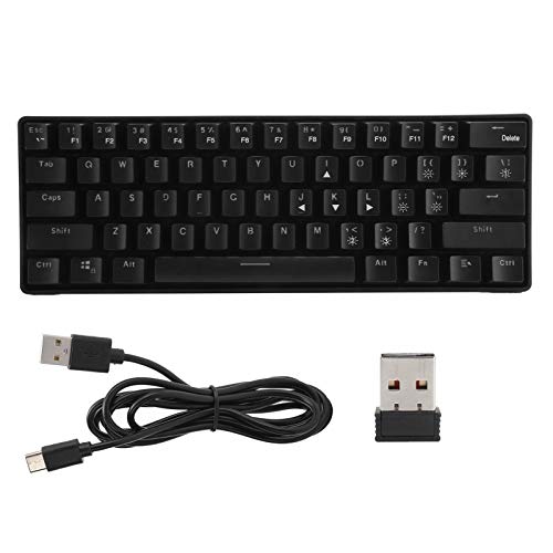 E-Sports USB2.0 Tastatur, Kabelgebundene Multimedia Gaming Tastatur, Dual Mode RGB Gaming Mechanische Ergonomische Tastatur für Mobiltelefon, Fernseher, Laptop und Computer YK600 von CCYLEZ