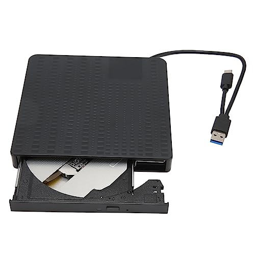 Externes CD DVD Laufwerk, USB 3.0 Typ C CD DVD Brenner Lesegerät, Tragbarer DVD Brenner mit Steckplatz für Laptop PC Win 7 8 98 von CCYLEZ