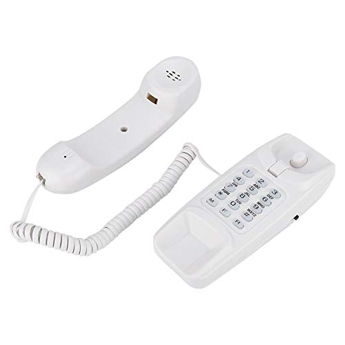 Festes schnurgebundenes Telefon, Festnetztelefon an der Wand, Nebenstelle Keine Anrufer-ID Telefon zu Hause für Hotelfamilie(Weiß) von CCYLEZ