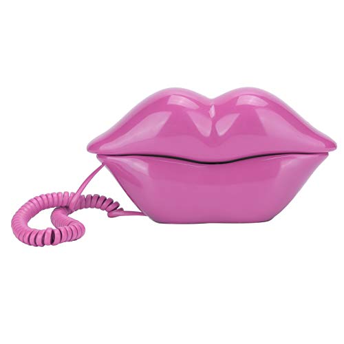 Festnetz, Lippe Festnetztelefon, modisches lustiges Heimlippentelefon mit Nummernspeicherfunktion, ideal für Kindergeburtstagsgeschenk(Rosa) von CCYLEZ