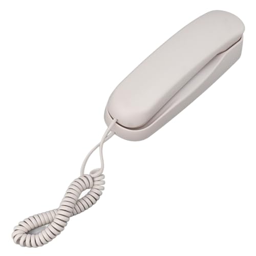 Festnetztelefone für zu Hause, Schnurgebundenes, an der Wand Montierbares Telefon mit Einstellbarer Lautstärke, Klarer Klang, Platzsparend Im Hotelbüro (White) von CCYLEZ