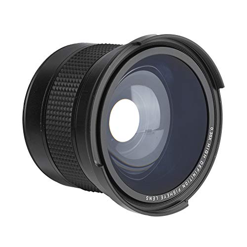 Fisheye-Objektiv, 58 mm 0,35-faches Fisheye Professional Super HD-Weitwinkelobjektiv für SLR-DSLR-Kamera von CCYLEZ