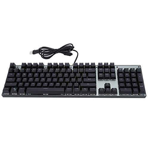 Gaming Wired Keyboard, 104 Tasten Gaming USB-Tastatur 50 Millionen Klicks 9 Dimmmodi Computertastatur für PC Computer Laptop, Schwarz von CCYLEZ