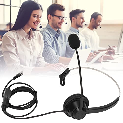 H360 RJ9 MV Office Headset, RJ9 Business Headset mit Ultraleichtem Tragegefühl, Telefon Headset für Den Online Kurs des Call Center Kundendienstes von CCYLEZ