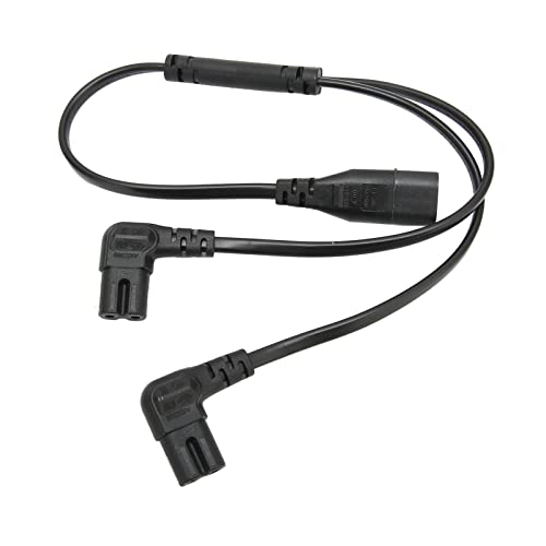 IEC320 C8 auf Dual C7 Kabel, 1 In 2 Out C8 auf C7 Y Split Netzkabel mit PVC Abdeckung für LCD Monitore, Schreibtischlampen, Lautsprecher von CCYLEZ