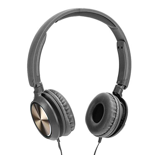 Kabelgebundene Kopfhörer, Overhead-Headset für Kinder, tragbares 3,5-mm-Kabel-Headset, Stereo-Freisprechkopfhörer mit Geräuschunterdrückungsfunktion(Grau) von CCYLEZ