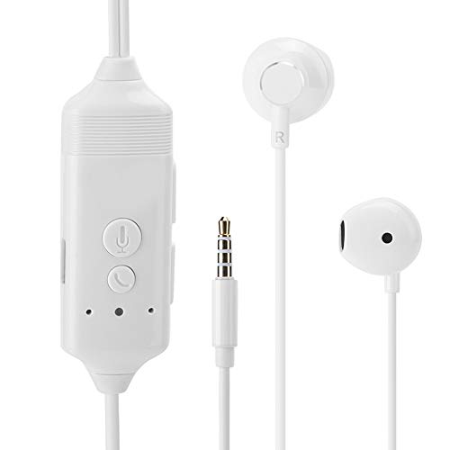 Kabelgebundene Ohrhörer mit Mikrofon und Anrufsteuerung, geräuschisolierende In-Ear-Kopfhörer, Akku 200mAh, Stereo-Kopfhörer für iOS mit kostenloser App(WT-102) von CCYLEZ
