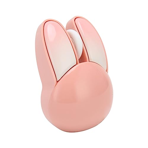Kabellose 2,4-G-Maus, Süßes Kaninchen, mit Einstellbarer DPI, Ergonomische, Leise Mausempfindlichkeit, 33 Fuß Effektive Reichweite, Batteriebetriebene Gaming-Mäuse für PC-Geschenke (Sakura-Pink) von CCYLEZ