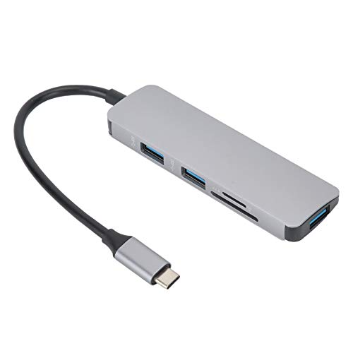 Kartenleser Typ C, 5 Gbit/s Multifunktionsspeicher Speicherkartenleser USB C Hub, tragbarer USB3.0 Hub aus Aluminium, geeignet für Verschiedene Verwendungsszenarien von CCYLEZ