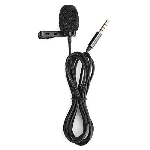 Lavalier Mikrofon, 1.5m Omnidirectional Kondensator Lapel Mic mit 3.5 mm Steckerdurchmesser, Mikrofon, für Konferenz, Podcast, Recording Interview von CCYLEZ