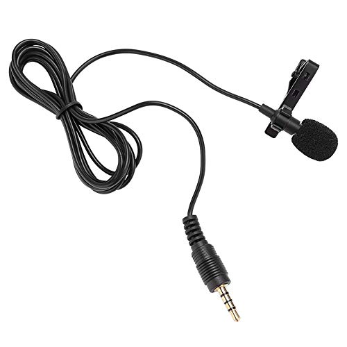 Lavalier Mikrofon, 3,5 mm Klinken Kabel Aufsteckmikrofon, Freisprech Kondensatormikrofon für Audio und Videoaufnahmen von CCYLEZ
