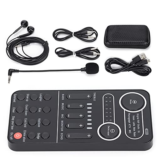 CCYLEZ Live Voice Changer, Computer PC Universal Intelligente Rauschunterdrückung Soundkarte Kit, Plug and Play, für Live Broadcast, Handy (K9) von CCYLEZ