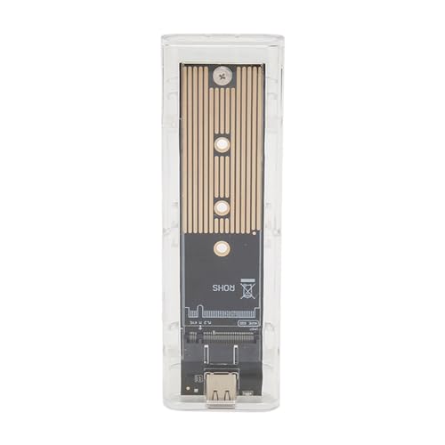 M.2 NVMe SATA SSD Externes Gehäuse NVMe auf USB C 3.1 10 Gbit/s Solid-State-Laufwerksadapter, Unterstützt M-Key B + M Key UASP Trim für 2230 2242 2260 2280 von CCYLEZ