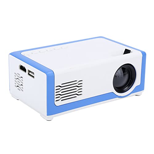 Mini LED Projektor, 1080P HD Tragbarer Pocket Heimkino Media Player mit AV, USB, SD-Kartenanschlüssen (UK-Stecker) von CCYLEZ