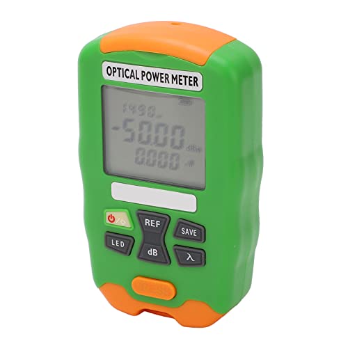 Optical Power Meter, -50 bis + 26dBm, Mini Glasfaser Leistungsmessgerät, InGaAs, mit USB Kabel, 10 Wellenlängen und Lichtquellen, Empfindlich, Plug and Play, 650mAh von CCYLEZ