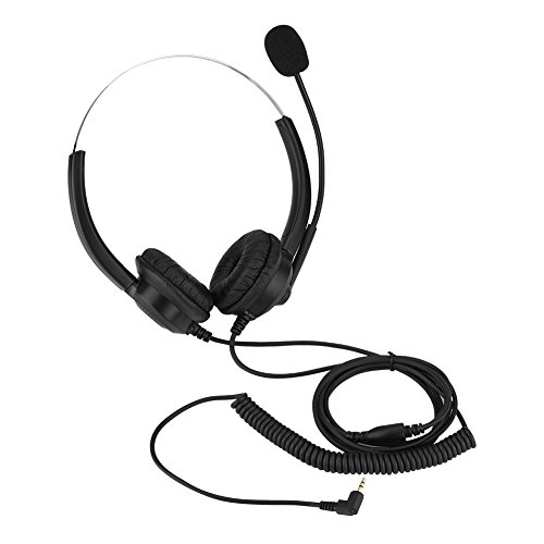PC Call Center Headset, Computer Phone Kopfhörer dehnbarer Stirnband mit Geräuschunterdrückung MIkrofon, Verlustfreiem Sound, Kompatibel mit Computer, Telefon, Desktop Box(2.5 mm Stecker) von CCYLEZ