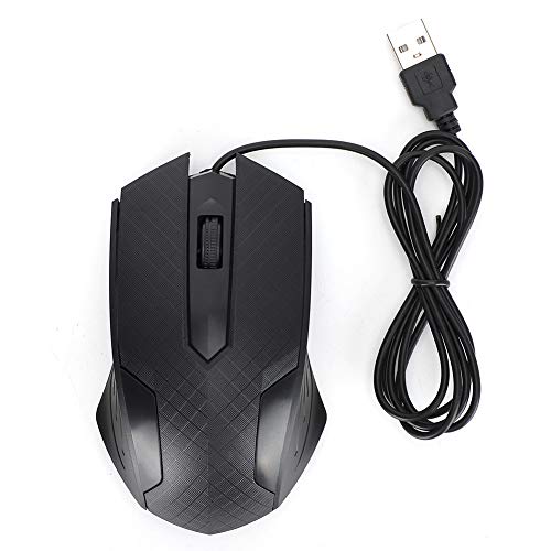 PC Wired Mouse, Laptop Desktop Wired Mouse Spiel Office Mute Mice für für Mac(Black, Q57) von CCYLEZ