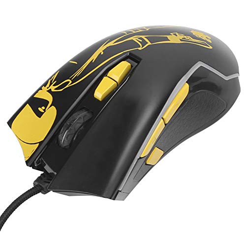 PC Wired Mouse, USB Wired 6 Einstellbare DPI 800/1200/1600/2400/4800/6400 Einstellbare DPI Mäuse Ergonomische 1000Hz USB 8-Tasten Maus unterstützt mehrere Spiele von CCYLEZ