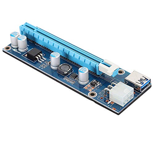 PCI E zu PCI Express16x Extender Riser Adapter Mit SATA Netzkabel für Grafikkarten Mining, 4 Festkörperkondensatoren 6 polige Schnittstelle Kompatibel mit Allen Win PCI E zu PCI Express16x Extender Riser Adapter Mit SATA Netzkabel für Grafikkarten Mining, 4 Festkörperkondensatoren 6 polige Schnittstelle Kompatibel mit Allen Win von CCYLEZ