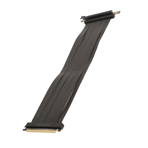 PCIE 4.0 X16 Riser-Kabel, Dual Reverse Grafikkarten-Verlängerungskabel Faltbar, 40 cm Weiches, Schlankes Flachkabel für Grafikkarten, Riser-Kabel GPU Kompatibel mit PCIE 3.0, von CCYLEZ
