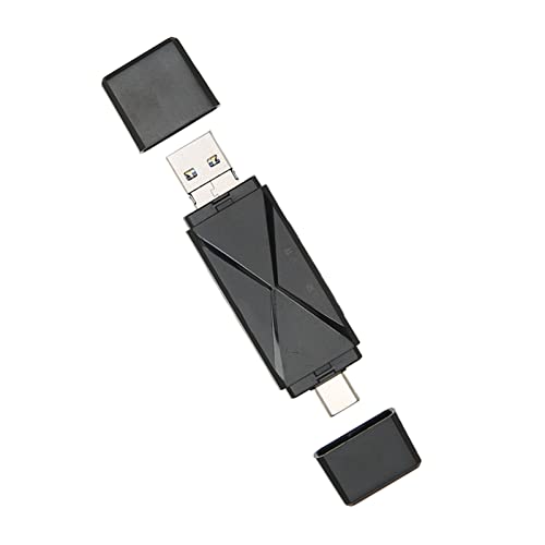 SD-Kartenleser 3 in 1 USB 3.0, 3 in 1 USB-Speicherkartenleser, Ultraflach, Kompakt und Tragbar, USB C USB 3.0 Micro USB, Tragbarer Speicherkartenleser, mit 3 Anschlüssen (Schwarz) von CCYLEZ