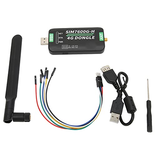 SIM7600G-H 4G-Modul, Netzwerkkarte 2G/3G/4G, LTE-USB-Adapter mit Antenne, USB/UART-Kommunikationsunterstützung 150 Mbit/s Downlink und 50 Mbit/s Uplink-Rate für PC von CCYLEZ