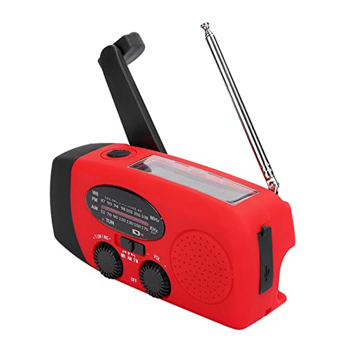 Solar Radio, Solar Dynamo Kurbel Radio FM AM NOAA Tragbares Outdoor Kurbelradio, LED Licht Notfallradio Solar Handkurbel Radio mit 40 mm 8 Ω 1 W Lautsprecher, 400mA Batterie Solar Radio, Solar Dynamo Kurbel Radio FM AM NOAA Tragbares Outdoor Kurbelradio, LED Licht Notfallradio Solar Handkurbel Radio mit 40 mm 8 Ω 1 W Lautsprecher, 400mA Batterie von CCYLEZ