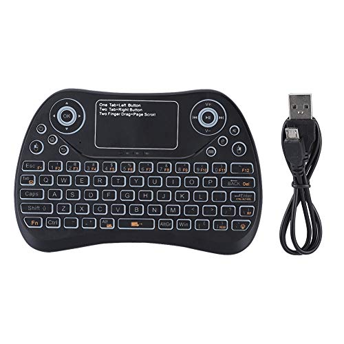 Tastatur, Bunte 2.4G-Tastatur mit Hintergrundbeleuchtung -Tastatur Touchpad mit Touchpad für IOS/und/PC, wiederaufladbare USB-Batterie, tragbare ergonomische Bluetooth-Tastatur von CCYLEZ