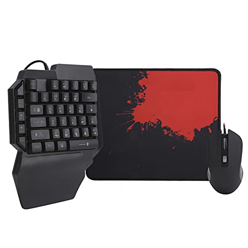 Tastatur und Maus Set,Gamepad zu Gaming USB Tastatur Maus Konverter Maus Matten Set,Umschaltbare Tastaturen mit Hintergrundbeleuchtung,für Laptop/MacBook/IOS/Android/PC, Schwarz von CCYLEZ