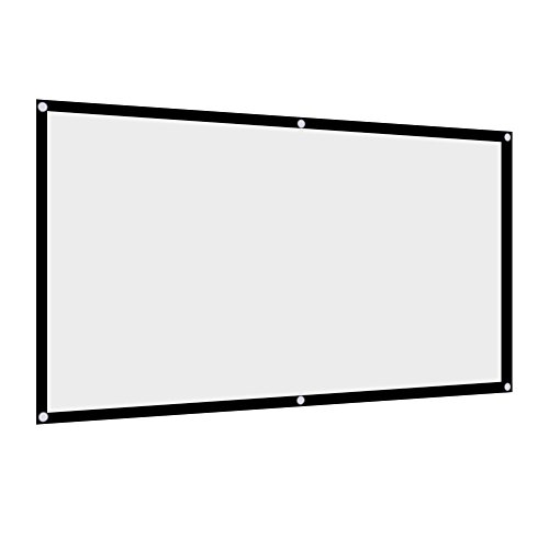 Tragbarer Faltbarer 60 120 Zoll Projektionsbildschirm ohne Falten, langlebiger durchscheinender 16: 9 HD Projektionsvorhang für doppelseitige Filmprojektion im Freien(120in) von CCYLEZ