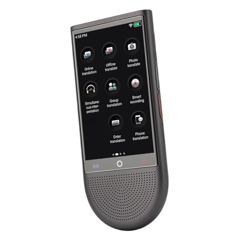 Tragbarer Intelligenter KI-Sprachübersetzer, Zwei-Wege-Übersetzung in 138 Sprachen in Echtzeit, 4-Zoll-Touchscreen, WLAN, 1500 MAh, für Reisen, Einkaufen, Arbeiten und Lernen Tragbarer Intelligenter KI-Sprachübersetzer, Zwei-Wege-Übersetzung in 138 Sprachen in Echtzeit, 4-Zoll-Touchscreen, WLAN, 1500 MAh, für Reisen, Einkaufen, Arbeiten und Lernen von CCYLEZ