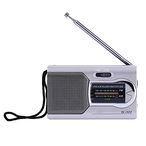 Tragbares Radio AM FM Universal Slim AM/FM-Miniradio mit Teleskopantenne mit eingebautem Lautsprecher und Standard-Kopfhöreranschluss von CCYLEZ
