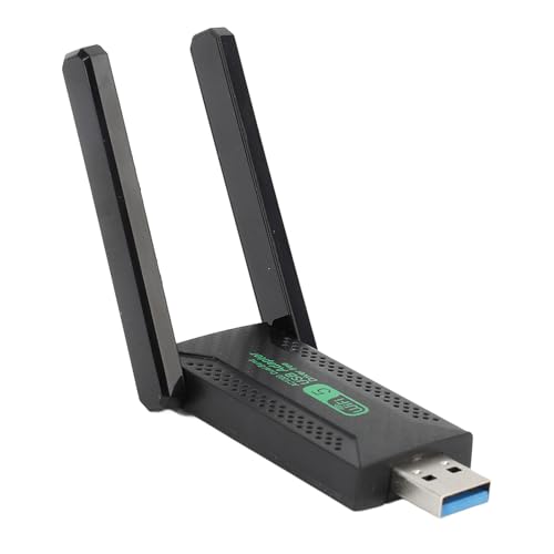 USB-WLAN-Adapter, Drahtloser Netzwerkadapter mit Zwei Antennen, Dualband 5G 2,4 G, 1200 Mbit/s USB 3.0 Hochgeschwindigkeits-WLAN-Adapter für Laptop von CCYLEZ