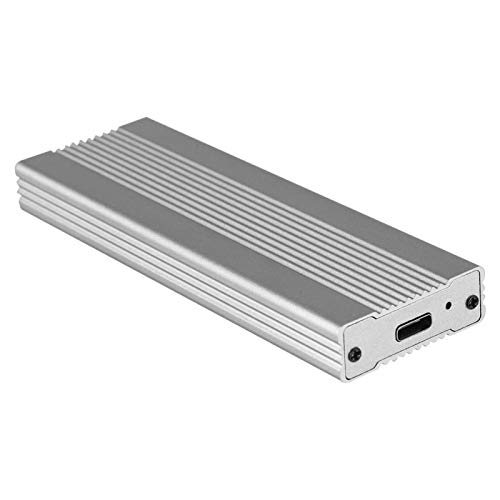 USB3.1 bis M.2 NVME-Festplattengehäuse, 1050 MBit/s Festplattengehäuse, SSD-Gehäuse, externes NGFF-PCIE-zu-Typ-C-Speicheradaptergehäuse(Silber) von CCYLEZ