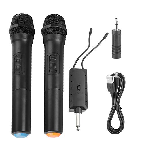 Universelles drahtloses UKW-Handmikrofon, drahtloses Mikrofon mit Empfänger/Antenne, Handmikrofon für Karaoke/Geschäftstreffen von CCYLEZ