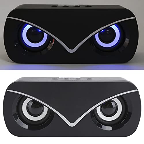 V6 Tragbarer Desktop Bluetooth Lautsprecher, Dual Lautsprecher Audio Lautsprecher mit LED Licht, 3D Stereo Soundeffekte, Batterie mit Großer Kapazität, Super von CCYLEZ