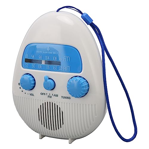 Wasserdichtes Tragbares Duschradio, Badezimmerradio mit Integriertem Lautsprecher, Batteriebetriebenes AM FM Duschradio für den Innen und Außenbereich Wasserdichtes Tragbares Duschradio, Badezimmerradio mit Integriertem Lautsprecher, Batteriebetriebenes AM FM Duschradio für den Innen und Außenbereich von CCYLEZ