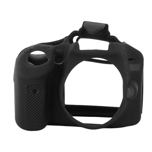 Weiche Silikon-Kameratasche für Nikon D3100 D3200, rutschfest, weich, personalisierbar, mit Knopf-Design für die Bedienung, mehrfarbig (schwarz) von CCYLEZ