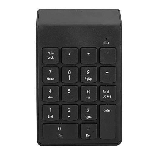 Wireless Digital Keyboard, USB 2.4GHz 18Key Mute Ziffernblock, tragbare Finanzbuchhaltungstastatur für PC/Desktop(Schwarz) von CCYLEZ