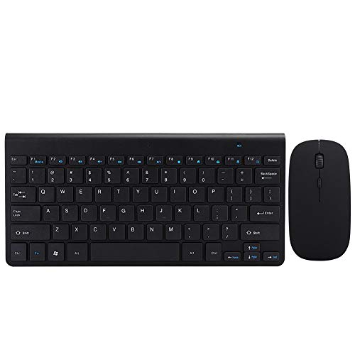 Wireless Keyboard Mouse Set, ultradünne Mute Keyboard Mouse Combo, ergonomisches Design Tastaturmaus für das Home Office Business(schwarz) von CCYLEZ