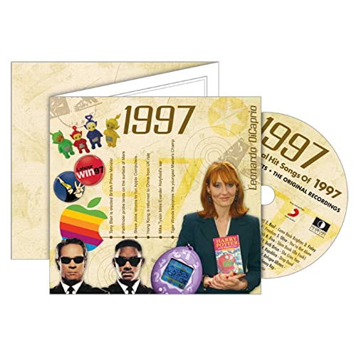 1997 Geburtstag | Jahrestags -Geschenke - 1997 Chart Hits CD und 1997 Jahr Karte von CD Card Company