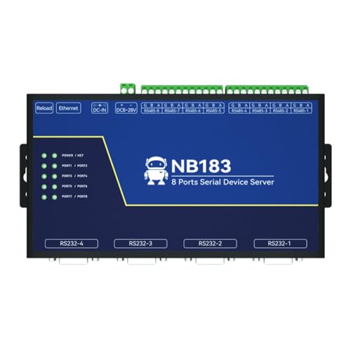 8-Kanal Serial Server RS485 RS232 RS422 zu RJ45 ModBus Gateway RTU zu TCP NB183S Build-in Watchdog MQTT/HTTP IOT Modul von CDBAIRUI
