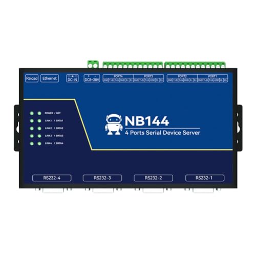 Isolierter 4-Kanal Serial Server RS232 RS422 RS485 RJ45 Modbus Gateway NB144E POE Empfangsleistung TCP UDP MQTT DC 8-28V eingebauter Watchdog von CDBAIRUI