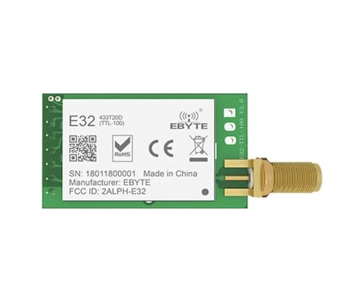 LoRA UART RF Modul 433MHz 20dBm Lange Reichweite 3km Transceiver Sender Empfänger SMA-K Antenne E32-433T20D-V8 von CDBAIRUI