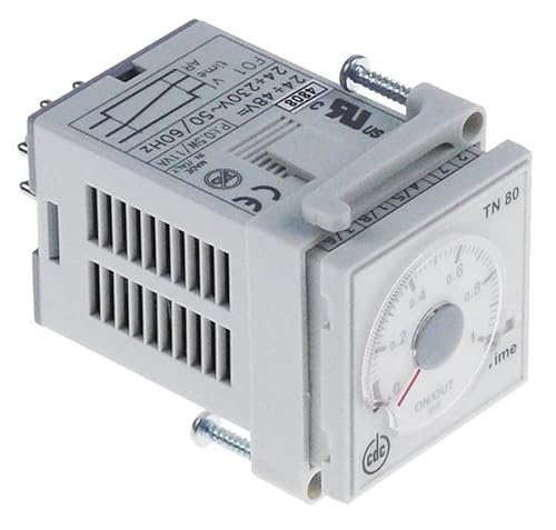 CDC Zeitrelais TN 80 24-230VAC/24-48VDC 1CO 6 A Zeitbereich 3s-60min von CDC