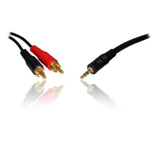 3,5 mm Stereo-Klinkenstecker auf Twin Phono führen/Kabel/Draht für Gebrauch mit iPod, MP3, 1,2 m 4 ft von CDL Micro